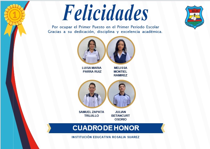 Cuadro de honor decimo y once